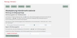 Software Planungstool Planungstool Absatzmenge Inlandsmarkt stationär